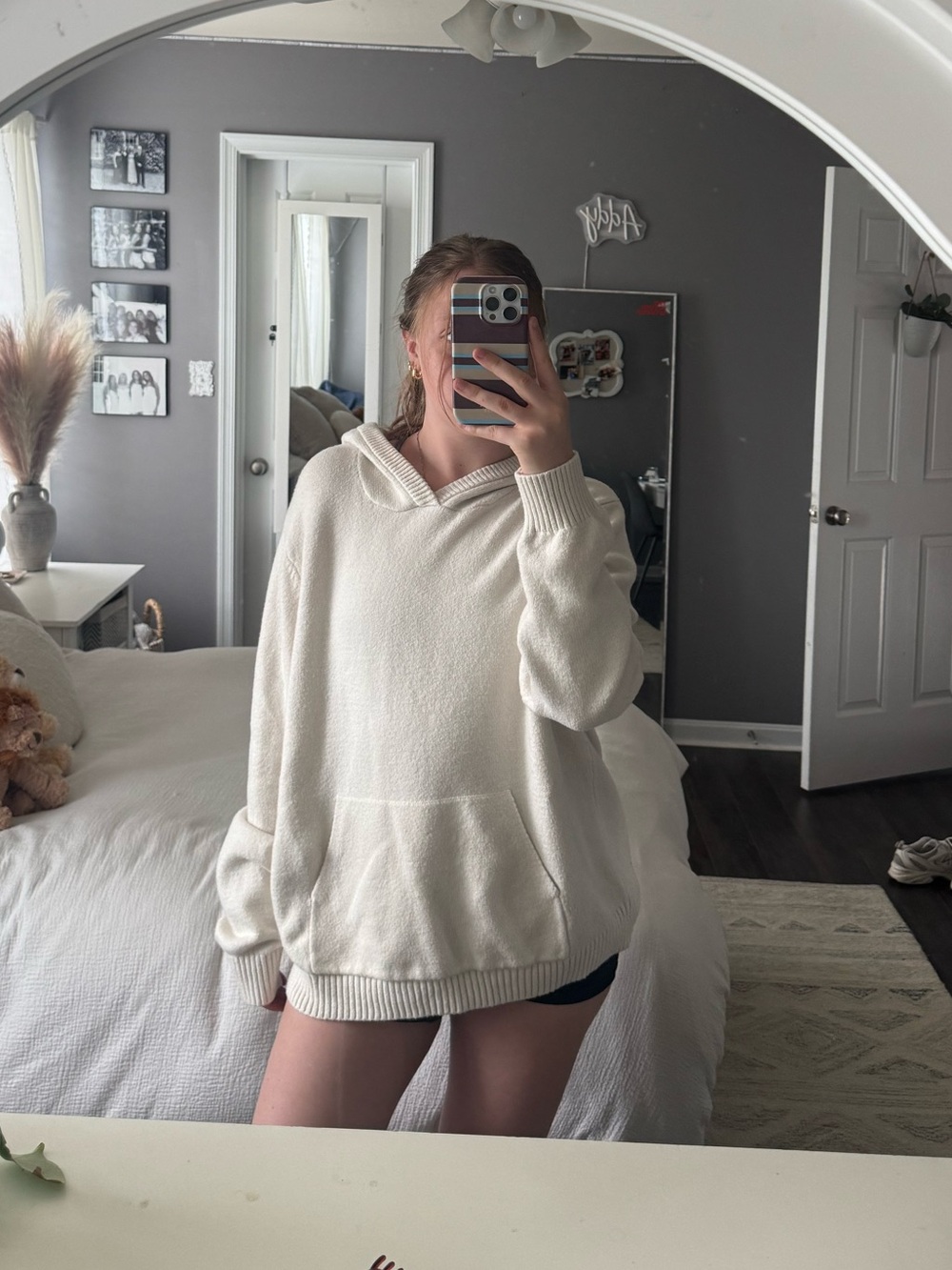 Goodfellow & Co Cream Ribbed Knit Pullover - Picture 1 of 4
